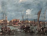 Francesco Guardi Canvas Paintings - The Molo and the Riva degli Schiavoni from the Bacino di San Marco